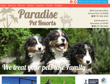 Tablet Screenshot of paradisepetresorts.com